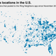 Representing the locations of 440,000 Ring cameras collected from over 1,800 counties in the U.S.